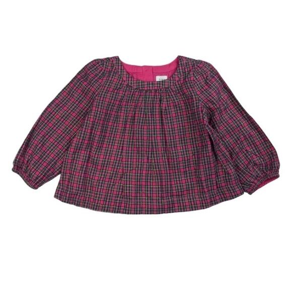 Baby Gap Girls Pink Striped Long Sleeve Button down Top Size 12-18m - Picture 1 of 7